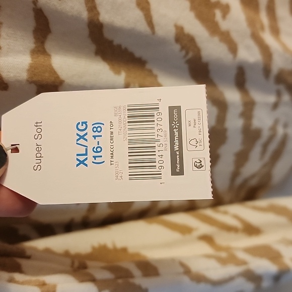 Time and Tru long sleeve shirt size XL 16 18 New with tags - Picture 6 of 10